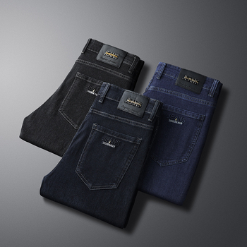 Four Seasons normál Vastagított Bárány Bársony Pamut Farmer Férfi Apukák Szűk Nadrág Egyenes Szájú Nadrág Hosszú Nadrág