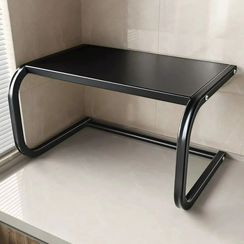 Домакинска двуслойна стойка за съхранение на плот за фурна, скоба за плот за оризоварка, микровълнова фурна, кухненски рафт, многофункционален