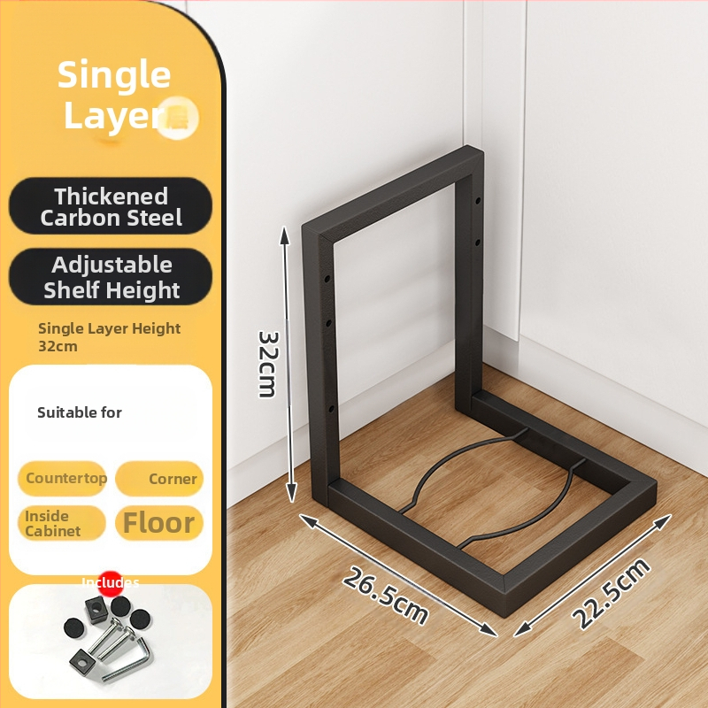 Домакинска двуслойна стойка за съхранение на плот за фурна, скоба за плот за оризоварка, микровълнова фурна, кухненски рафт, многофункционален
