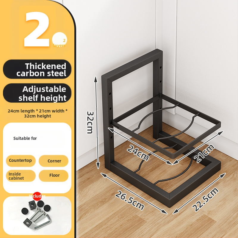 Домакинска двуслойна стойка за съхранение на плот за фурна, скоба за плот за оризоварка, микровълнова фурна, кухненски рафт, многофункционален
