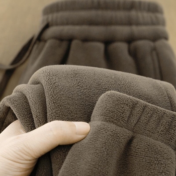 Двустранни поларени панталони за мъже, връхни панталони с поларена подплата, удебелени нови поларени зимни топли спортни панталони за мъже