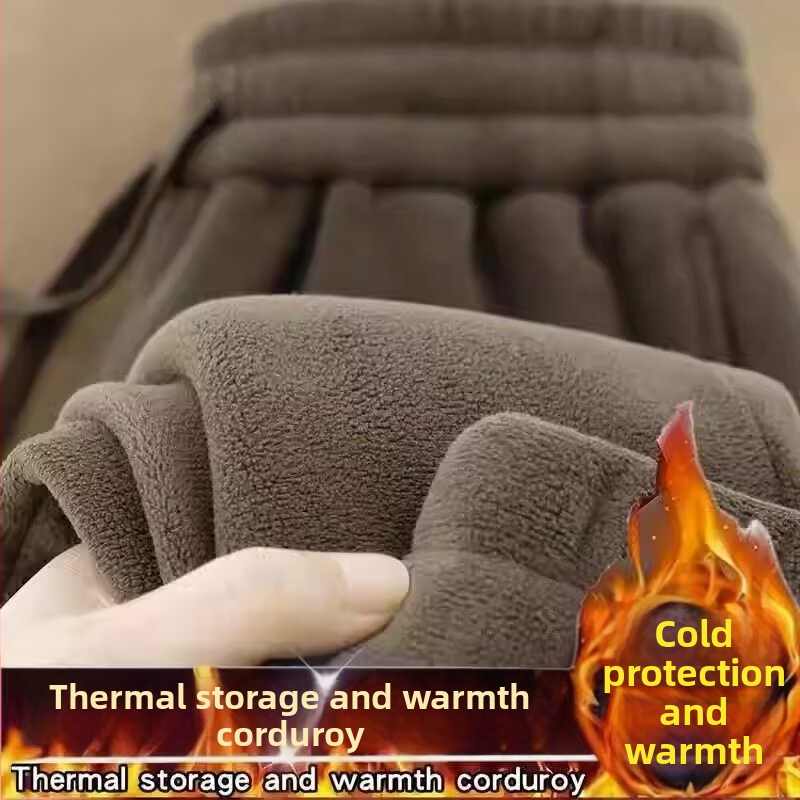 Двустранни поларени панталони за мъже, връхни панталони с поларена подплата, удебелени нови поларени зимни топли спортни панталони за мъже