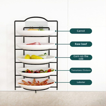 Αποθήκευση συνοδευτικών πιάτων οικιακής χρήσης, βάση αποθήκευσης συνοδευτικών πιάτων κουζίνας, επιδαπέδια τσάντα, επιτοίχια, πολυστρωματική προετοιμασία φαγητού