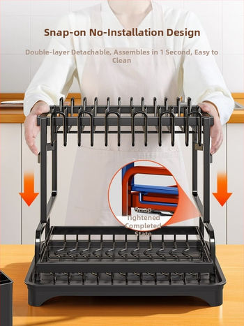 Ράφι πιάτων κουζίνας Ράφι πιάτων Πάγκος εργασίας Οικιακός νεροχύτης Πλυντήριο πιάτων Μπολ με ποτήρι νερού Τσοπ στικς Ράφι αποστράγγισης πιάτων Κουτί αποθήκευσης Όχι