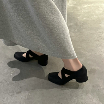 Έκδοση από δέρμα προβάτου ~ Γυναικεία παπούτσια μπαλέτου από γνήσιο δέρμα, ρετρό, ψηλά τακούνια με γαλλικό τετράγωνο τακούνι, σε στιλ νεράιδας, Mary Jane