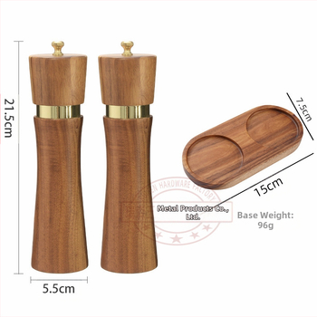 Medinis pipirų malūnas, rankinis, keraminis šerdis, akacijos medienos pipirai, jūros druska, daugiafunkcis malūnėlis, buitiniai, daugiafunkciai virtuvės įrankiai