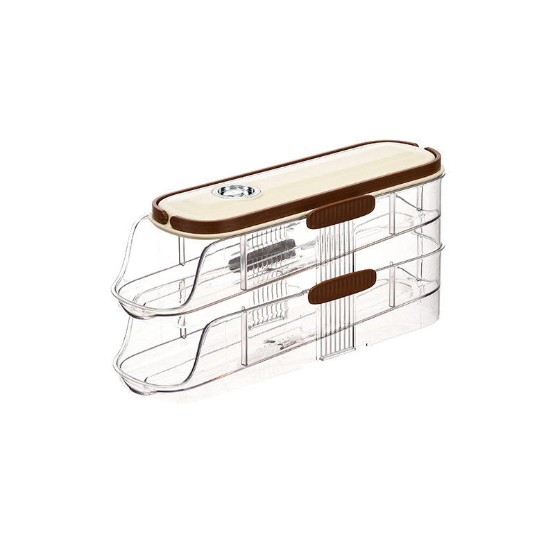 Vienkārša stila mājsaimniecības ledusskapja uzglabāšanas kaste Virtuves uzglabāšanas kaste Dārzeņu, augļu, olu, daudzslāņu pārnēsājama uzglabāšanas kaste