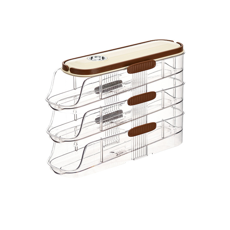 Vienkārša stila mājsaimniecības ledusskapja uzglabāšanas kaste Virtuves uzglabāšanas kaste Dārzeņu, augļu, olu, daudzslāņu pārnēsājama uzglabāšanas kaste