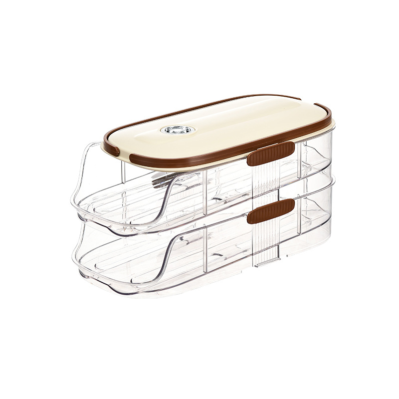 Vienkārša stila mājsaimniecības ledusskapja uzglabāšanas kaste Virtuves uzglabāšanas kaste Dārzeņu, augļu, olu, daudzslāņu pārnēsājama uzglabāšanas kaste