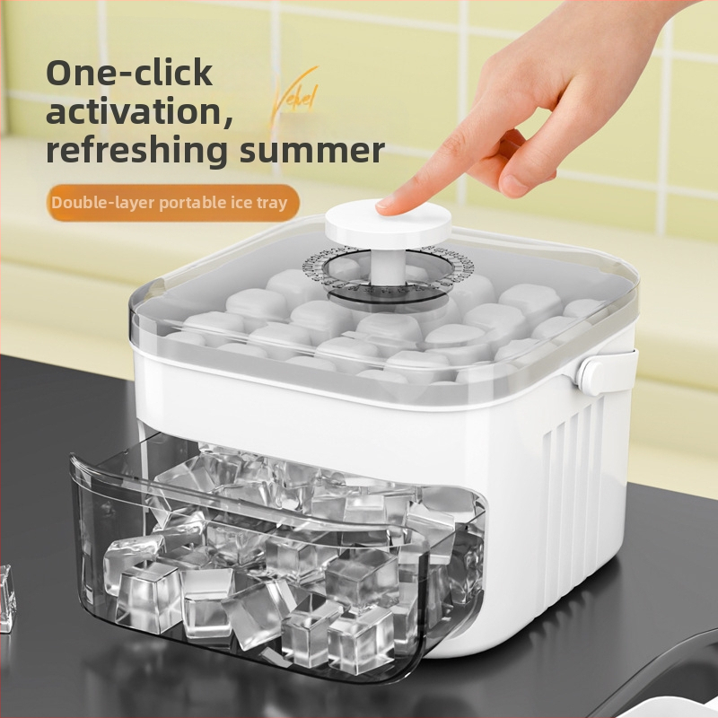 Présjégtálca Jégkocka forma Élelmiszeripari minőségű jégdoboz Fagyasztott jéggolyó műalkotás forma Nagy kapacitású jégtároló háztartási hűtőszekrény