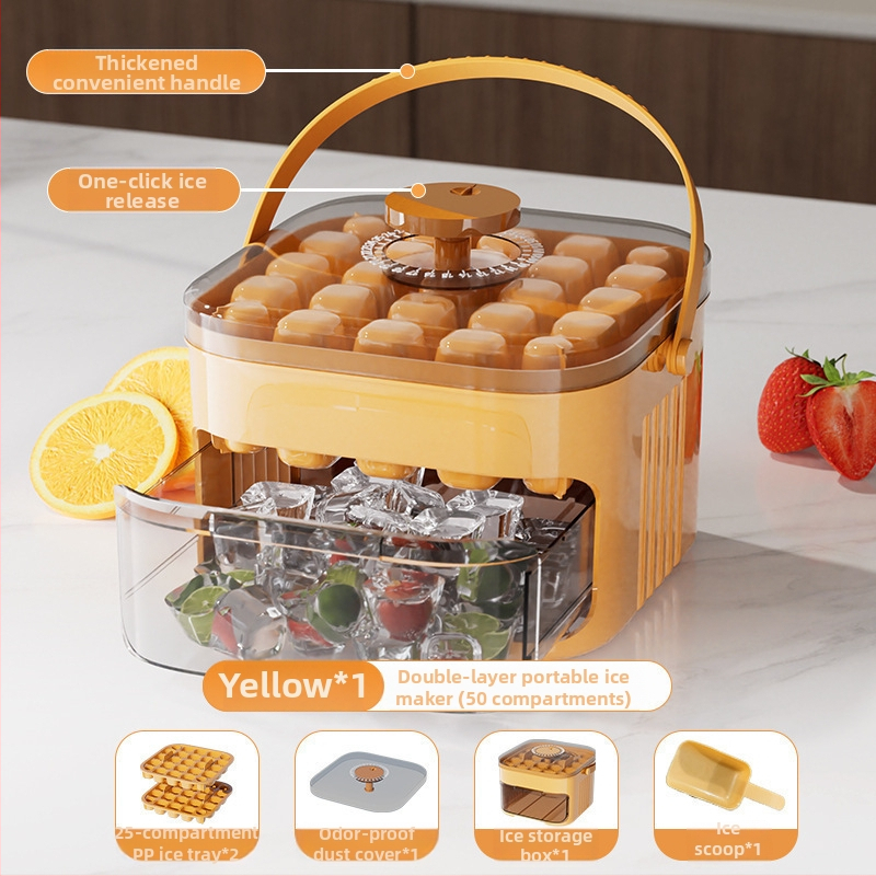 Présjégtálca Jégkocka forma Élelmiszeripari minőségű jégdoboz Fagyasztott jéggolyó műalkotás forma Nagy kapacitású jégtároló háztartási hűtőszekrény