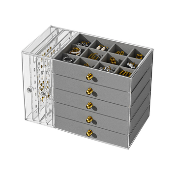 Piiriülene ehete vitriinkarp akrüülist läbipaistev hoiukarp kõrvarõngaste käevõru käevõru kaelakee ehete hoiukarp