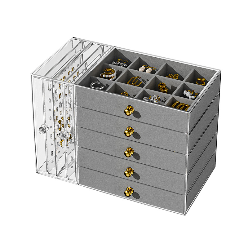 Piiriülene ehete vitriinkarp akrüülist läbipaistev hoiukarp kõrvarõngaste käevõru käevõru kaelakee ehete hoiukarp