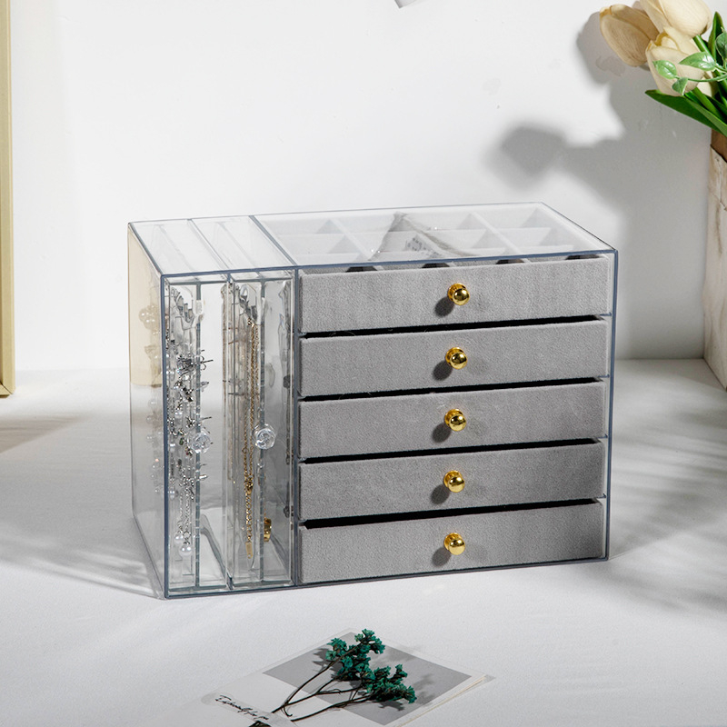 Piiriülene ehete vitriinkarp akrüülist läbipaistev hoiukarp kõrvarõngaste käevõru käevõru kaelakee ehete hoiukarp