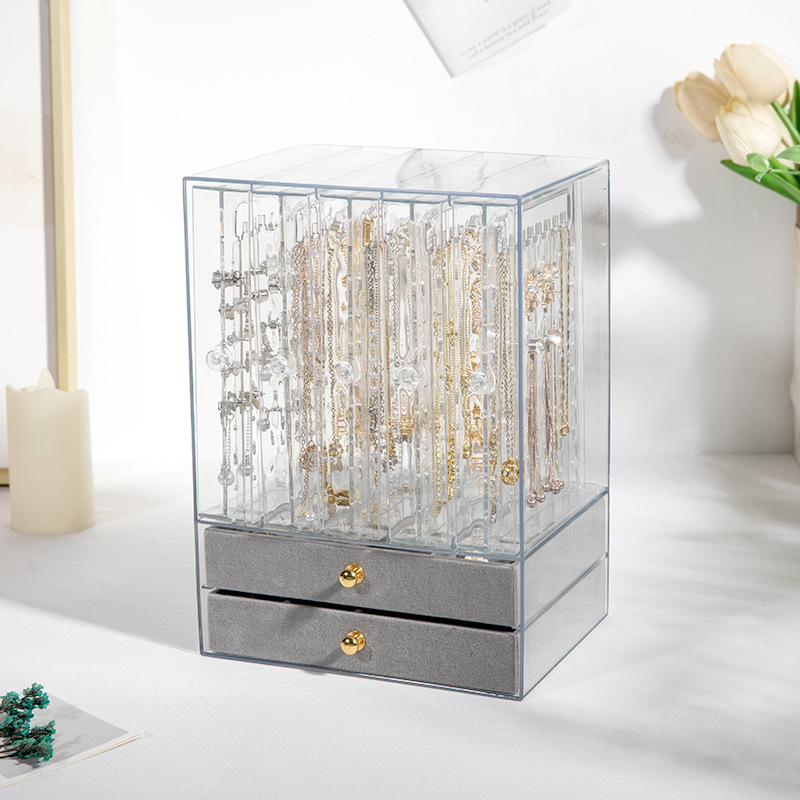 Piiriülene ehete vitriinkarp akrüülist läbipaistev hoiukarp kõrvarõngaste käevõru käevõru kaelakee ehete hoiukarp