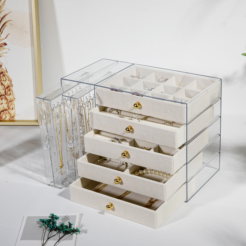 Piiriülene ehete vitriinkarp akrüülist läbipaistev hoiukarp kõrvarõngaste käevõru käevõru kaelakee ehete hoiukarp