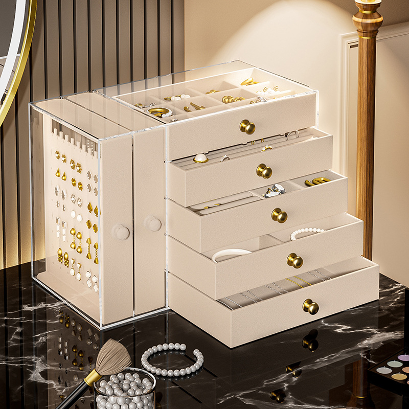 Piiriülene ehete vitriinkarp akrüülist läbipaistev hoiukarp kõrvarõngaste käevõru käevõru kaelakee ehete hoiukarp