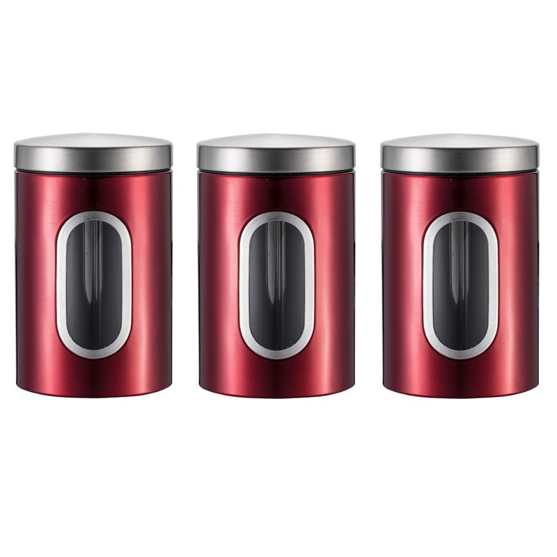 Köögitarbed Roostevabast terasest säilituspurk Visuaalne aken Klaasist suletud purk Jämedateralise tee purk Toidu kuivkaupade säilituspurk