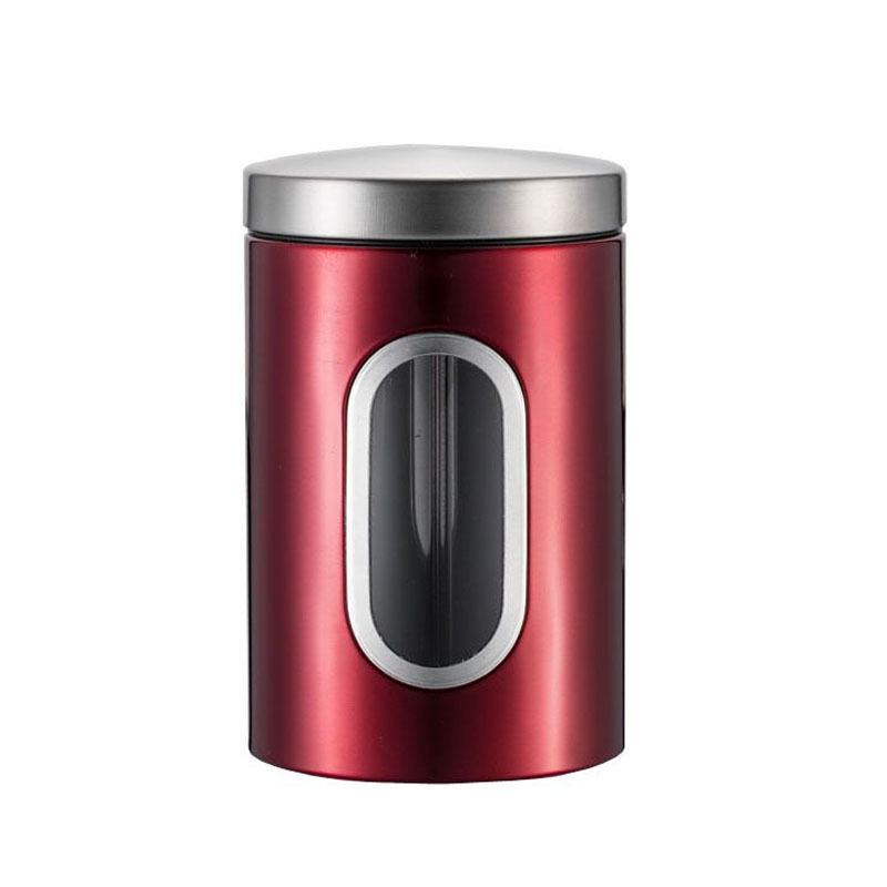 Köögitarbed Roostevabast terasest säilituspurk Visuaalne aken Klaasist suletud purk Jämedateralise tee purk Toidu kuivkaupade säilituspurk