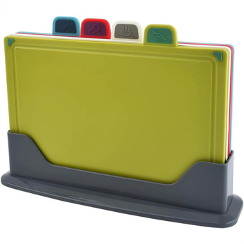 Dvipusė virtuvės pjaustymo lentelė su daiktadėže, klasifikavimo pjaustymo lentelė, keturių dalių kūdikių vaisių maisto papildoma neslystanti virtuvės pjaustymo lentelė