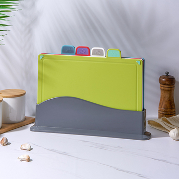 Dvipusė virtuvės pjaustymo lentelė su daiktadėže, klasifikavimo pjaustymo lentelė, keturių dalių kūdikių vaisių maisto papildoma neslystanti virtuvės pjaustymo lentelė