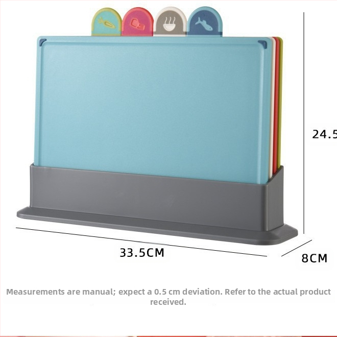 Dvipusė virtuvės pjaustymo lentelė su daiktadėže, klasifikavimo pjaustymo lentelė, keturių dalių kūdikių vaisių maisto papildoma neslystanti virtuvės pjaustymo lentelė