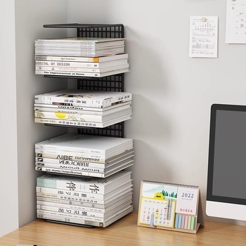 Nagy kapacitású asztali tároló könyvespolc könyvespolc vas diákkönyv hűséges állvány asztal egyszerű könyv- és újságpolc