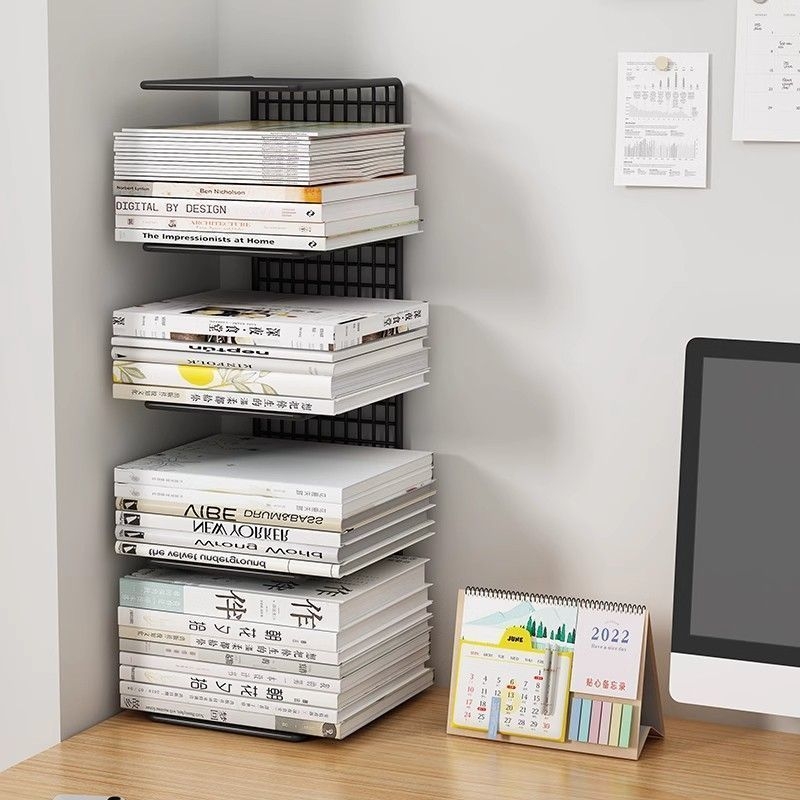 Nagy kapacitású asztali tároló könyvespolc könyvespolc vas diákkönyv hűséges állvány asztal egyszerű könyv- és újságpolc