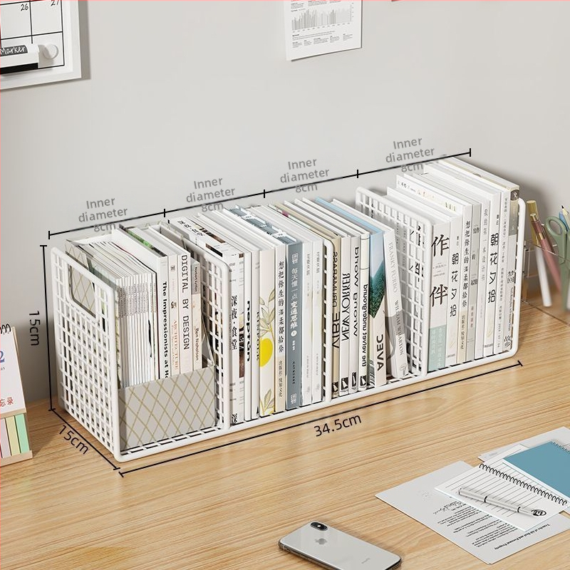 Nagy kapacitású asztali tároló könyvespolc könyvespolc vas diákkönyv hűséges állvány asztal egyszerű könyv- és újságpolc
