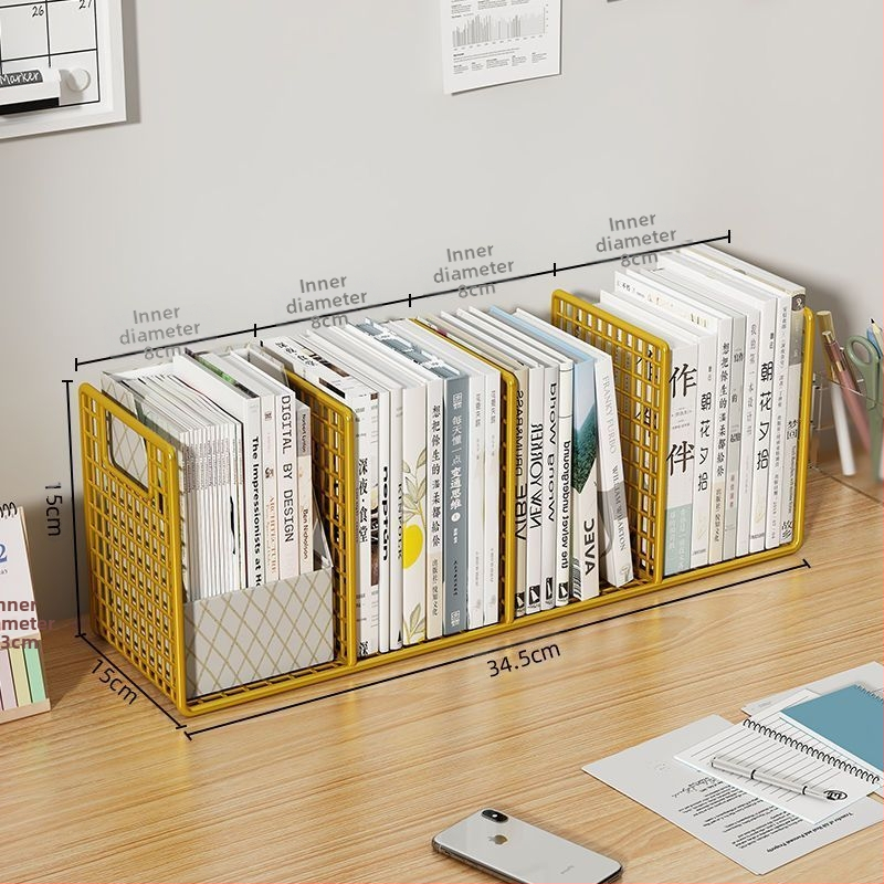 Nagy kapacitású asztali tároló könyvespolc könyvespolc vas diákkönyv hűséges állvány asztal egyszerű könyv- és újságpolc