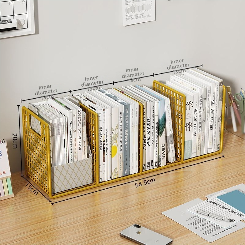 Nagy kapacitású asztali tároló könyvespolc könyvespolc vas diákkönyv hűséges állvány asztal egyszerű könyv- és újságpolc