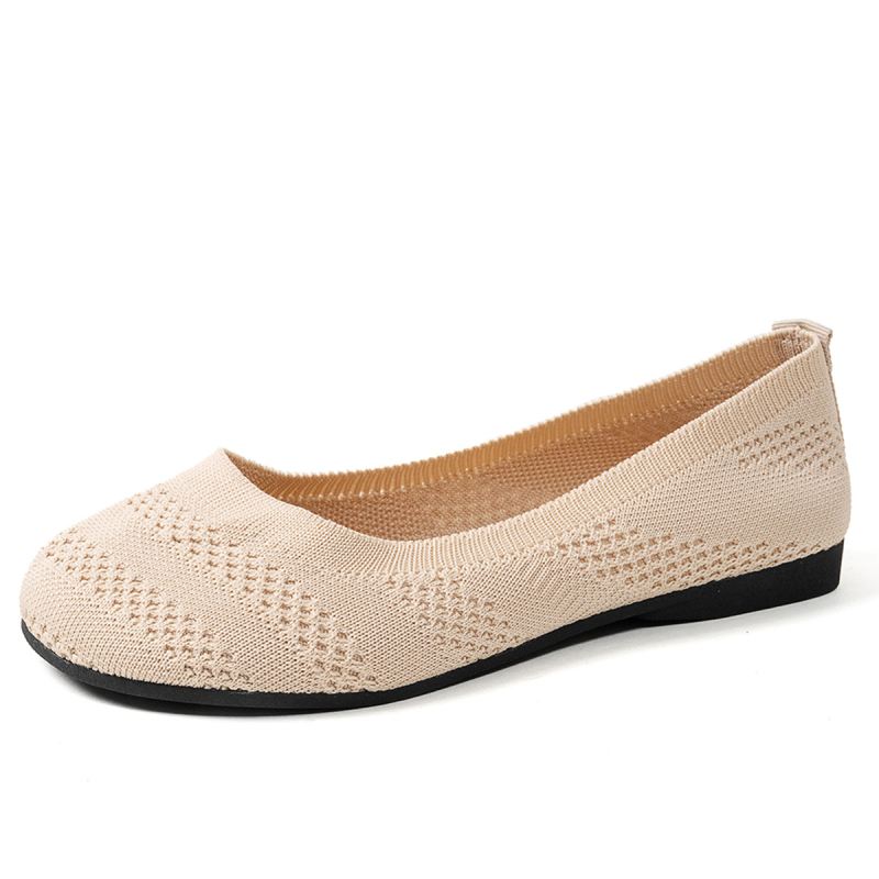 Pantofi sport pentru femei, pantofi sport de vară, respirabili, tricotați, cu plasă superficială, cu vârf rotund, la modă, pantofi sport, pantofi sport