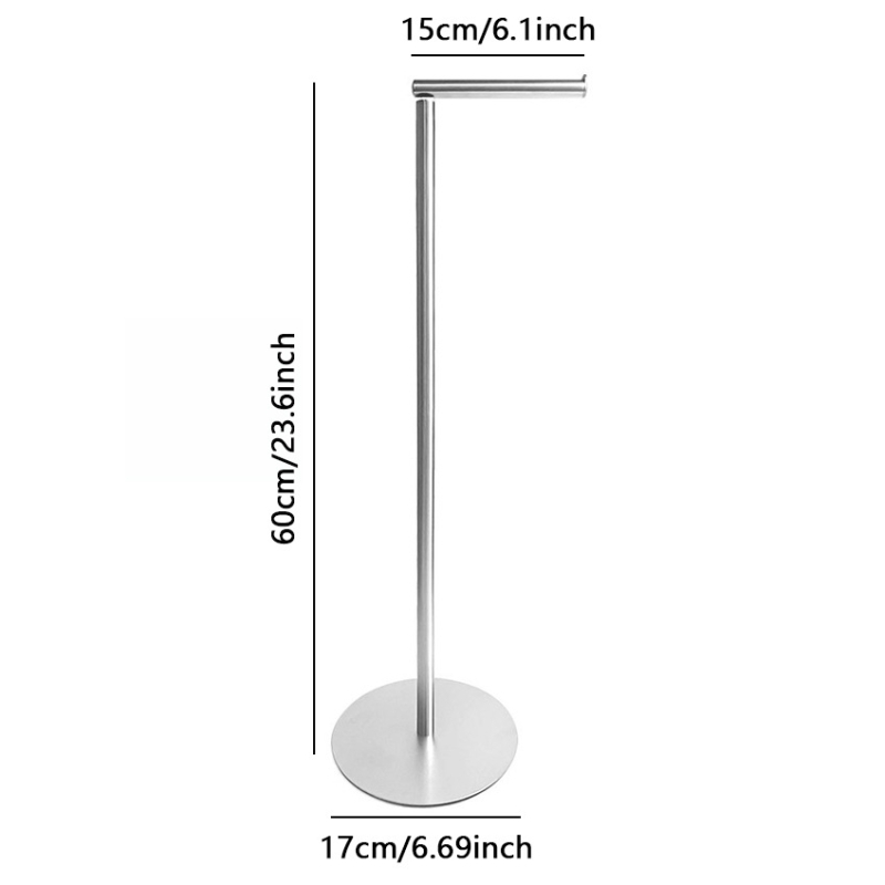 Nerūdijančio plieno popierinių rankšluosčių laikiklis, vertikalus popierinių rankšluosčių laikiklis, nerūdijančio plieno ant grindų pastatomas popierinių rankšluosčių laikiklis, vonios kambario popierinių rankšluosčių laikiklis