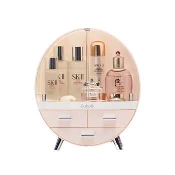 Ελαφρύ πολυτελές κουτί αποθήκευσης περιποίησης δέρματος μεγάλης χωρητικότητας, τραπεζάκι ντυσίματος, ανθεκτικό στη σκόνη, κουτί αποθήκευσης καλλυντικών, διαφανές άνετο κουτί αποθήκευσης