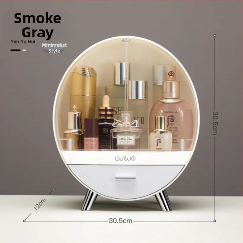 Viegla, grezna, lielas ietilpības ādas kopšanas uzglabāšanas kaste, tualetes galdiņš, putekļu necaurlaidīga kosmētikas uzglabāšanas kaste, caurspīdīga, ērta uzglabāšanas kaste