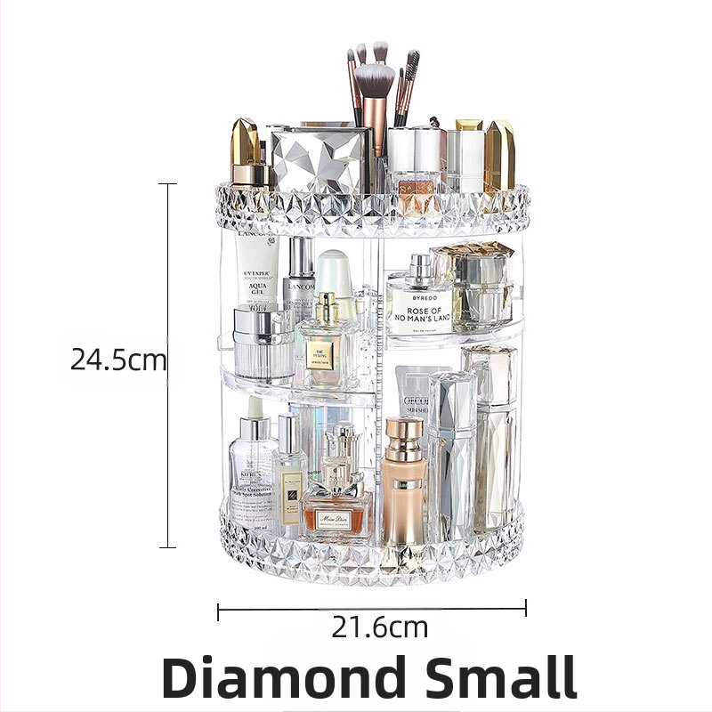 Forgó kozmetikai tároló doboz asztali átlátszó műanyag tároló állvány bőrápolás rúzs kozmetikai ecset kozmetikai tároló állvány