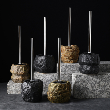Ξενοδοχείο Retro Stone Toilet Brush Κεραμικά Σκεύη Ακανόνιστη Τουαλέτα Βούρτσα Δημιουργική Βούρτσα Καθαρισμού Τουαλέτας