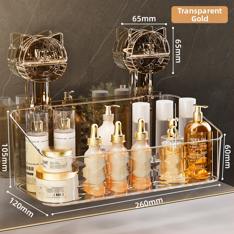 Zidni stalak za pohranu vakuumskih čaša za kupaonicu, umivaonik, košara za pohranu četkice za zube i paste za zube, kutija za mačji sapun