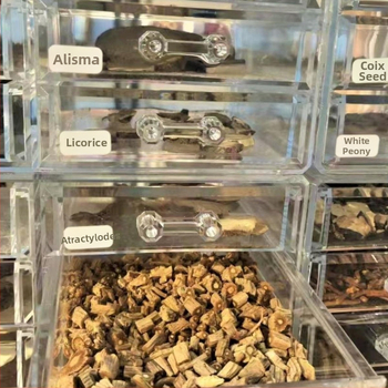 Hagyományos kínai orvoslás fiókos tárolódoboz átlátszó porálló többrétegű hagyományos kínai orvoslás szekrény kis otthoni gyógyszertári orvoslás diákgyógyszerészet