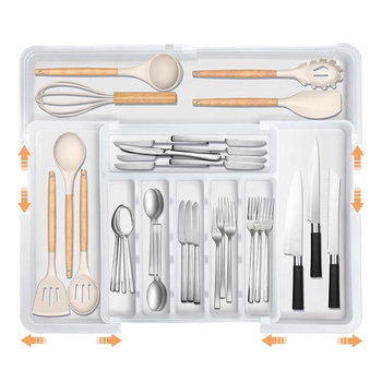 Piiriülene lauanõude hoiustamine köögikorraldaja sahtliga teleskoopkarp kosmeetika kirjatarvete mitmesugused vaheseinad teleskoopkarp