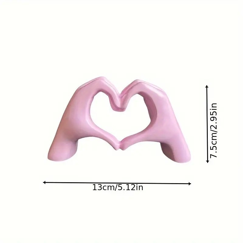 Könnyű luxus skandináv egyszerű stílusú szerelmes gesztus díszek szív alakú ujj gesztus szobor díszek Valentin-napi ajándék