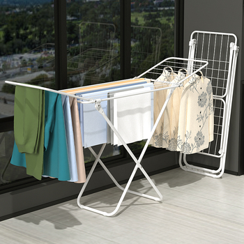 ∉Στεγνωτήρια παπλωμάτων σε μπαλκόνι, μεγάλη στεγνωτήρια ρούχων σε σχήμα φτερού, πτυσσόμενη, με δυνατότητα αποθήκευσης, εσωτερική και εξωτερική, επιδαπέδια στεγνωτήρια ρούχων