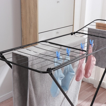 ∉Στεγνωτήρια παπλωμάτων σε μπαλκόνι, μεγάλη στεγνωτήρια ρούχων σε σχήμα φτερού, πτυσσόμενη, με δυνατότητα αποθήκευσης, εσωτερική και εξωτερική, επιδαπέδια στεγνωτήρια ρούχων