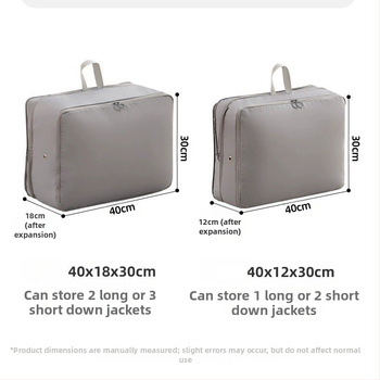 Prekogranična memorijska platnena torba za pohranu perjane jakne, putna tkanina s dvostrukim patentnim zatvaračem, kompresijska vreća s otvorom za ventilaciju, studentski dom