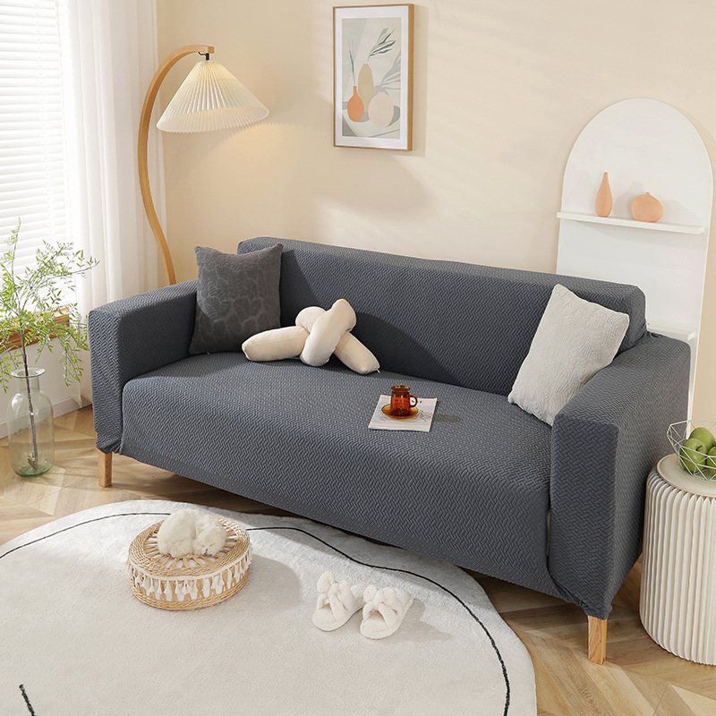 Furnizare directă din fabrică, produse populare en-gros, transfrontaliere, tricotate, fleece polar îngroșat, elastic, concubine, canapea single dublă cu trei locuri, all-inclusive