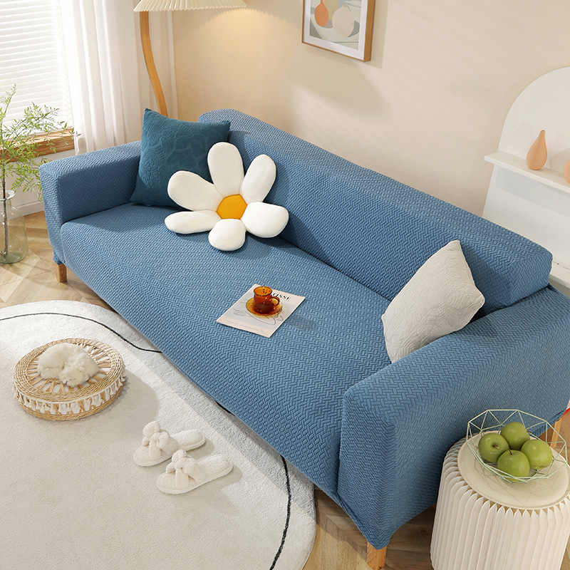 Furnizare directă din fabrică, produse populare en-gros, transfrontaliere, tricotate, fleece polar îngroșat, elastic, concubine, canapea single dublă cu trei locuri, all-inclusive