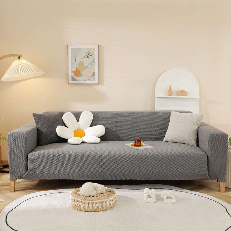 Furnizare directă din fabrică, produse populare en-gros, transfrontaliere, tricotate, fleece polar îngroșat, elastic, concubine, canapea single dublă cu trei locuri, all-inclusive