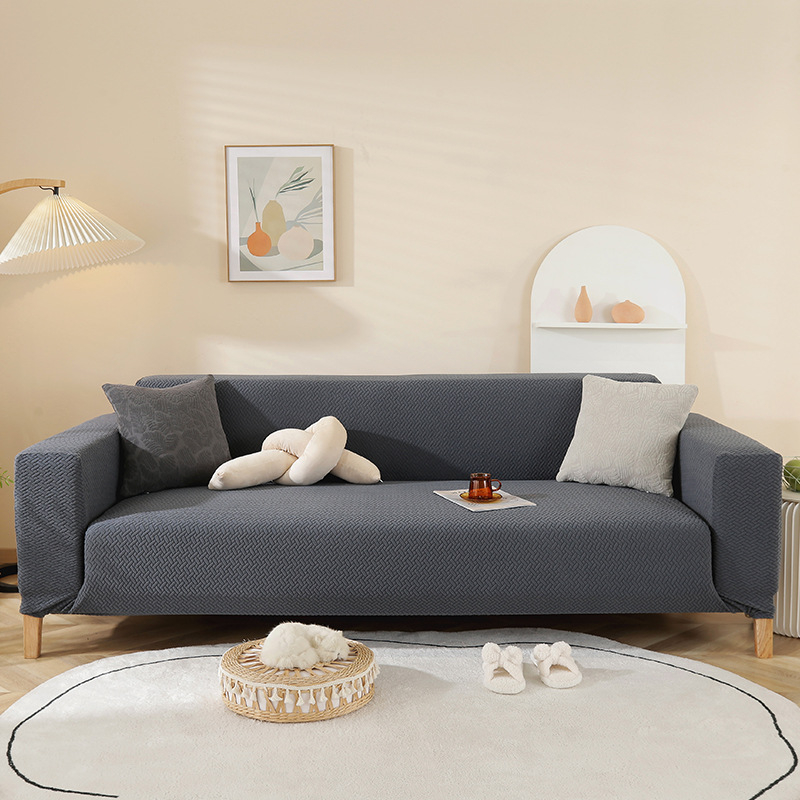 Furnizare directă din fabrică, produse populare en-gros, transfrontaliere, tricotate, fleece polar îngroșat, elastic, concubine, canapea single dublă cu trei locuri, all-inclusive