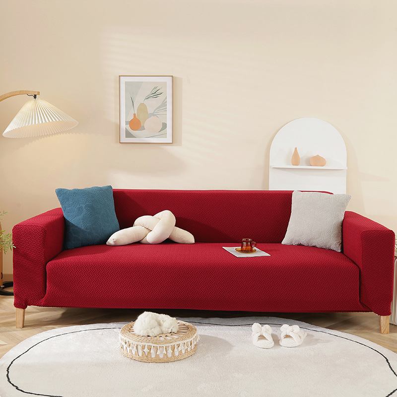 Furnizare directă din fabrică, produse populare en-gros, transfrontaliere, tricotate, fleece polar îngroșat, elastic, concubine, canapea single dublă cu trei locuri, all-inclusive