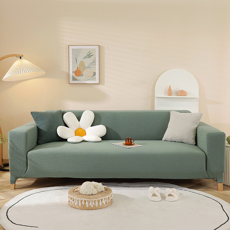 Furnizare directă din fabrică, produse populare en-gros, transfrontaliere, tricotate, fleece polar îngroșat, elastic, concubine, canapea single dublă cu trei locuri, all-inclusive